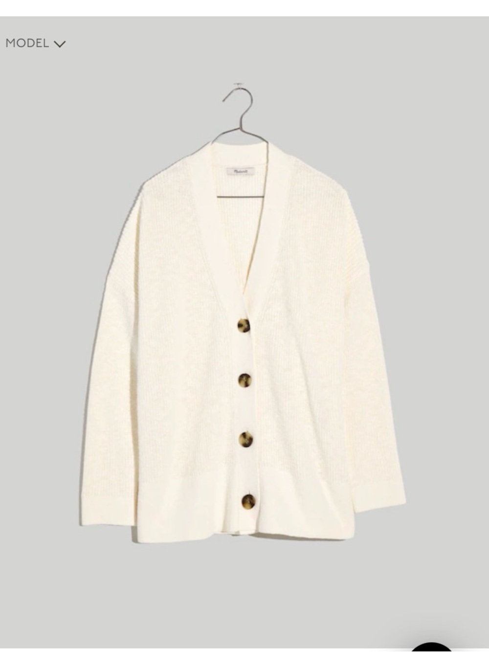 BNWT Madewell Lovell Cardigan Sweater in Lighthouse